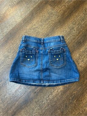 Mini Boden Cat Pockets Jean Skirt 9-10